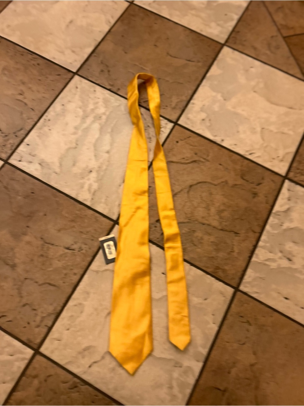 Polo Ralph lauren hand made in Italy yellow Tie nwt
